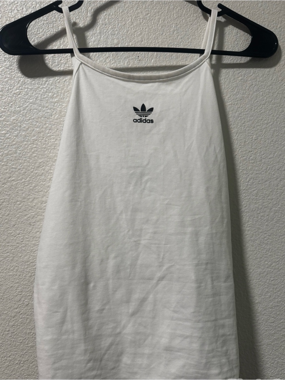 adidas White Tank Top with Black logo